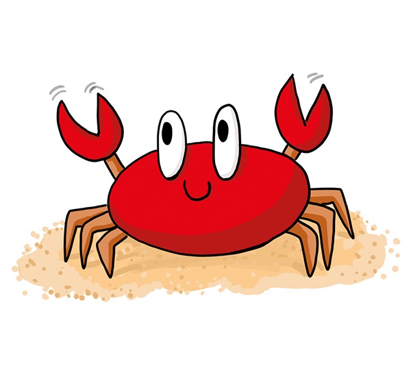 So zeichnest du eine Krabbe (einfach)