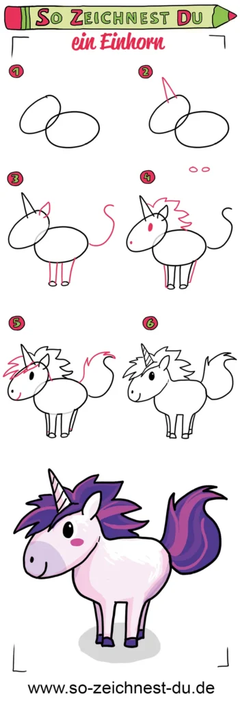 So zeichnest du ein Einhorn Zeichenschule Fantasy
