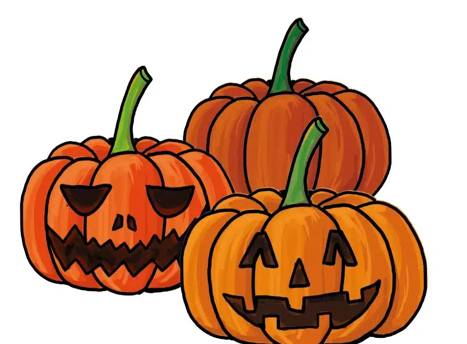 So zeichnest du einen Halloween-Kürbis
