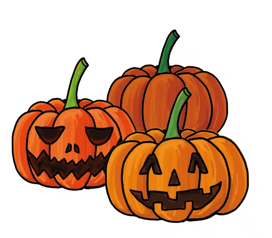 So zeichnest du einen Halloween-Kürbis