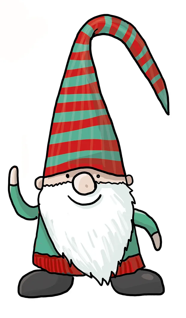 Weihnachtswichtel malen